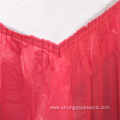 PE solid color table skirt